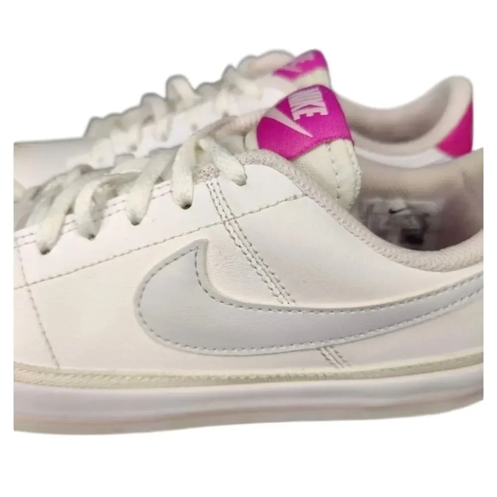 Nike Court Legacy Classic Retro White Cosmic Fuchsia Sneakers, Youth Size 7Y